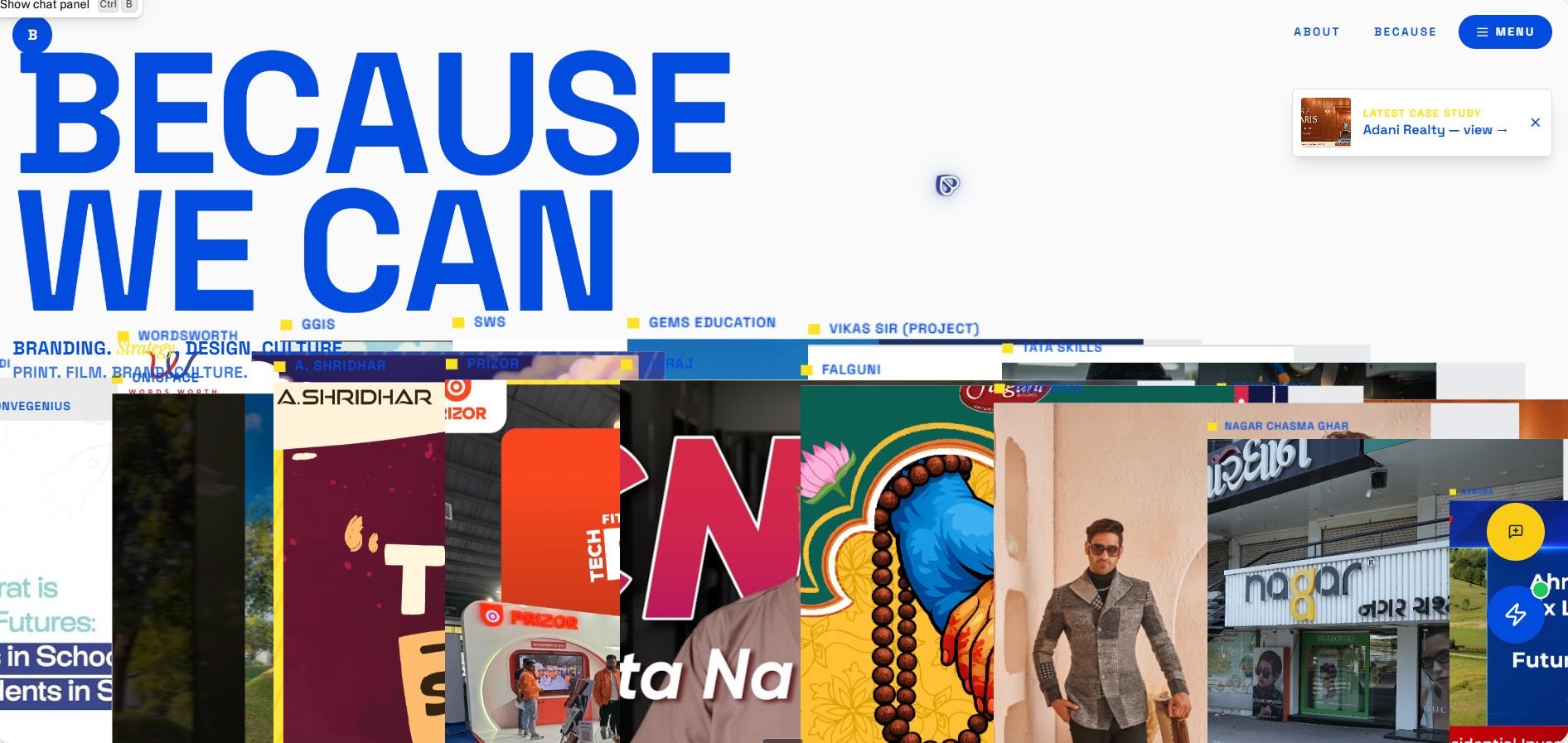 Early Because project-page layout with a large heading and project gallery.